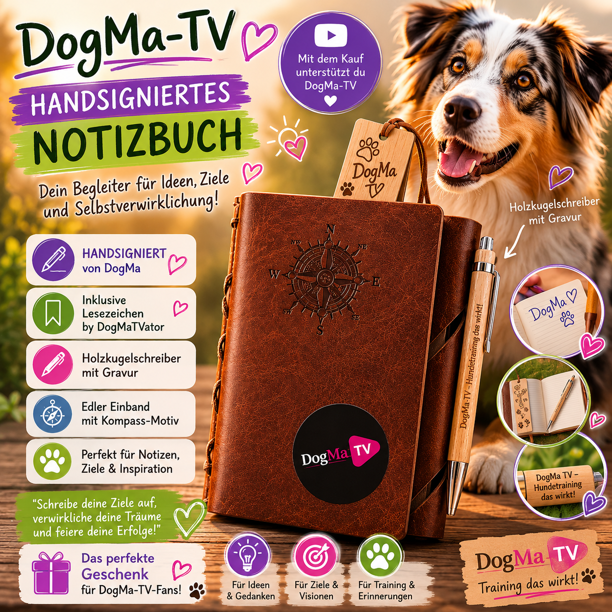 📖 DogMa-TV Notizbuch mit Signatur