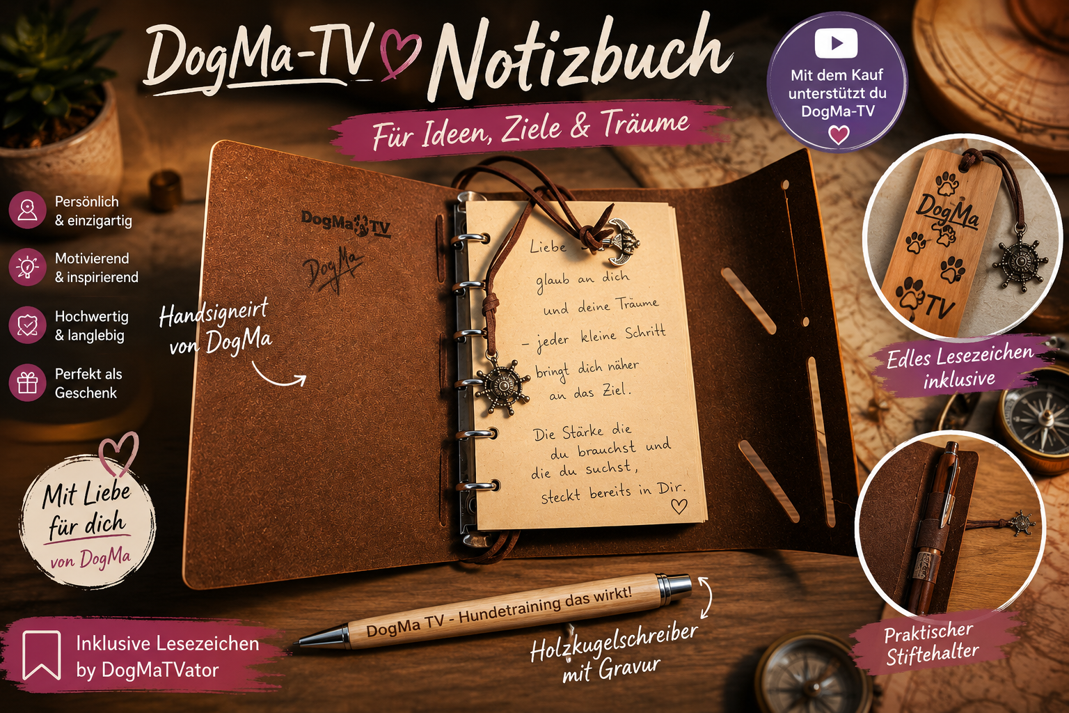 📖 DogMa-TV Notizbuch mit Signatur